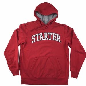 Starter men’s hoodie sweatshirt S spell out Red